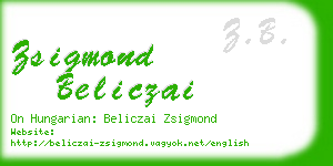 zsigmond beliczai business card